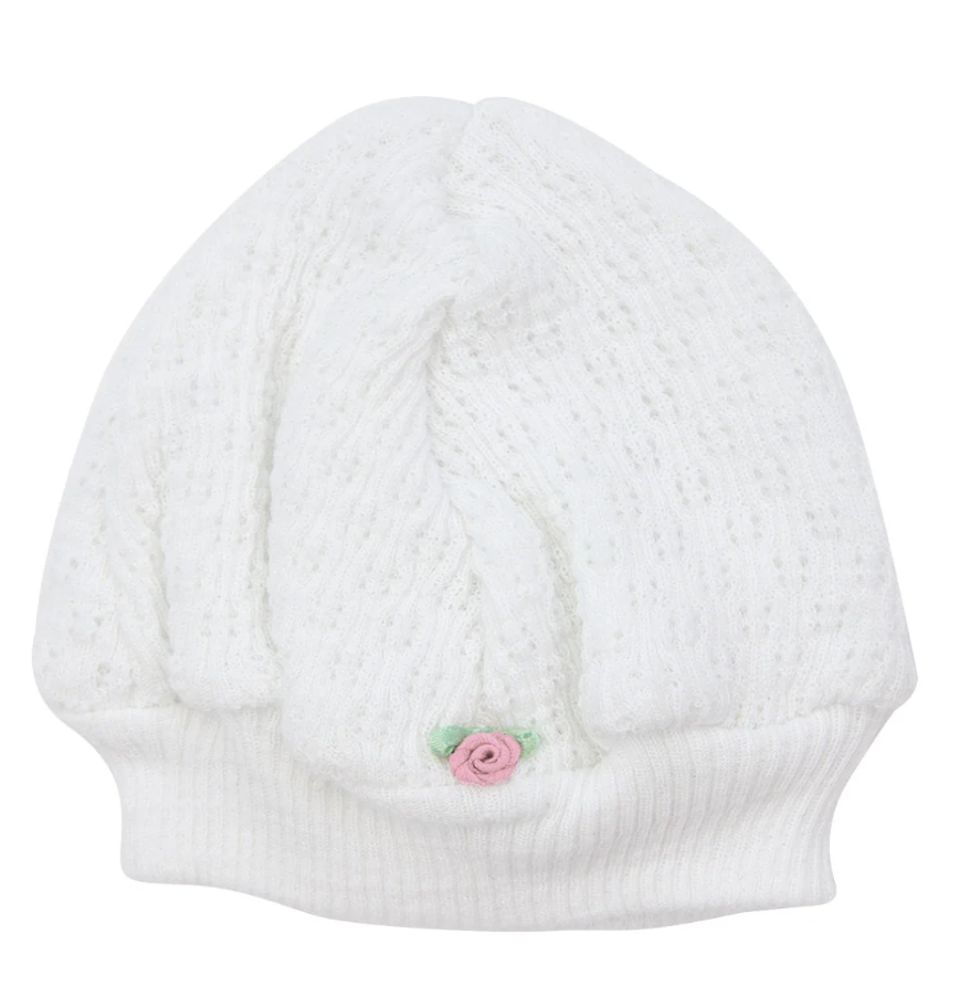Paty Knit™Rosette Beanie Pink