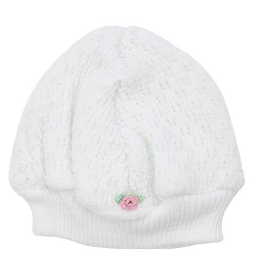 Paty Knit™Rosette Beanie Pink