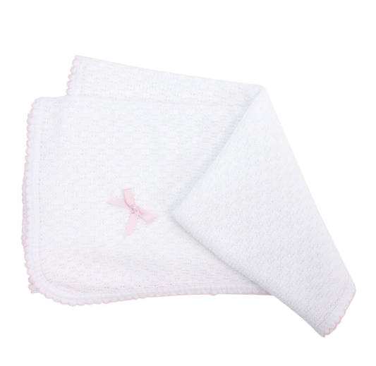 Paty Knit Swaddle Blanket Pink
