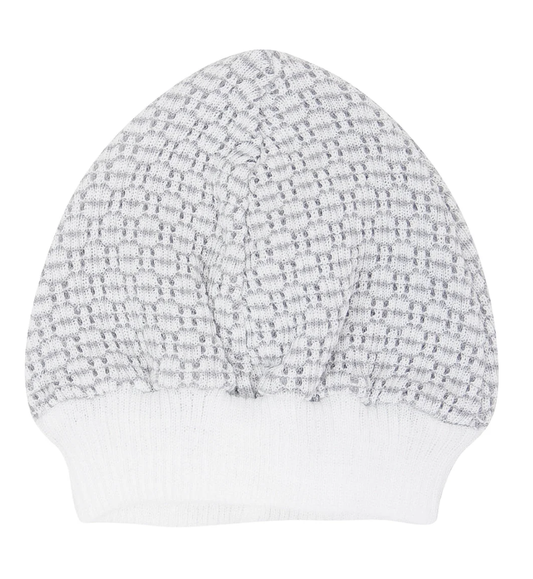 Paty Knit  Solid Color Beanie Grey