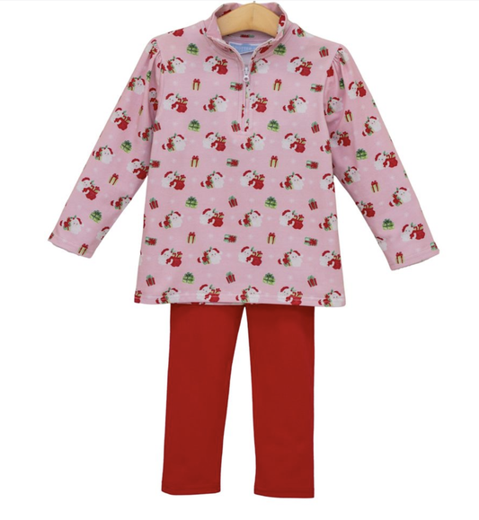 Trotter Street Kids Santa's Workshop 1/4 Zip Pullover Set