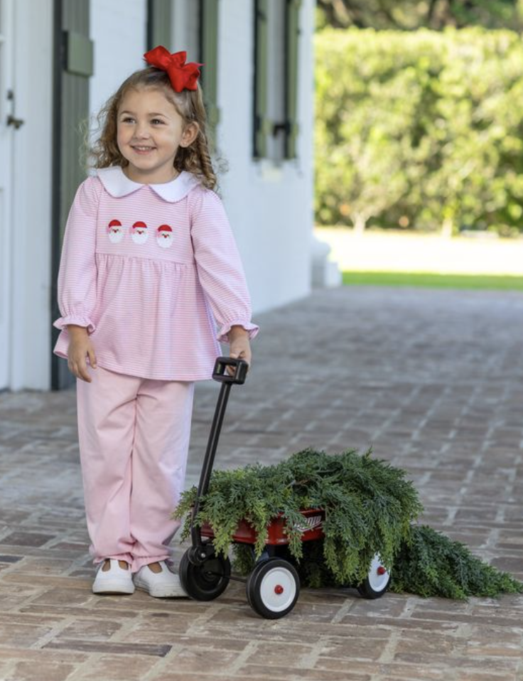 Trotter Street Kids Santa Trio Bloomer Pant Set