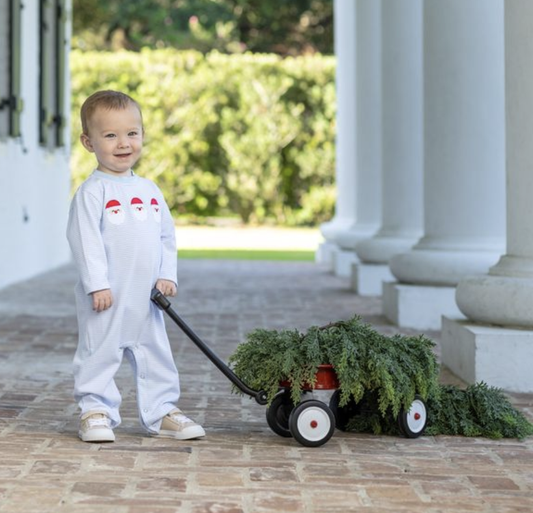 Trotter Street Kids Santa Trio Romper Blue