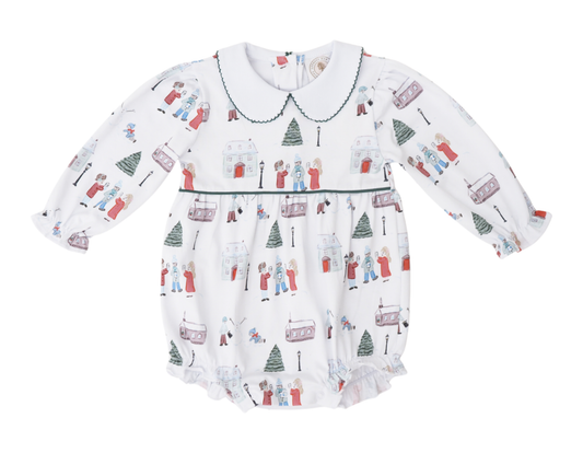 Cypress Row Christmas Village Toile Collins Classic Bubble
