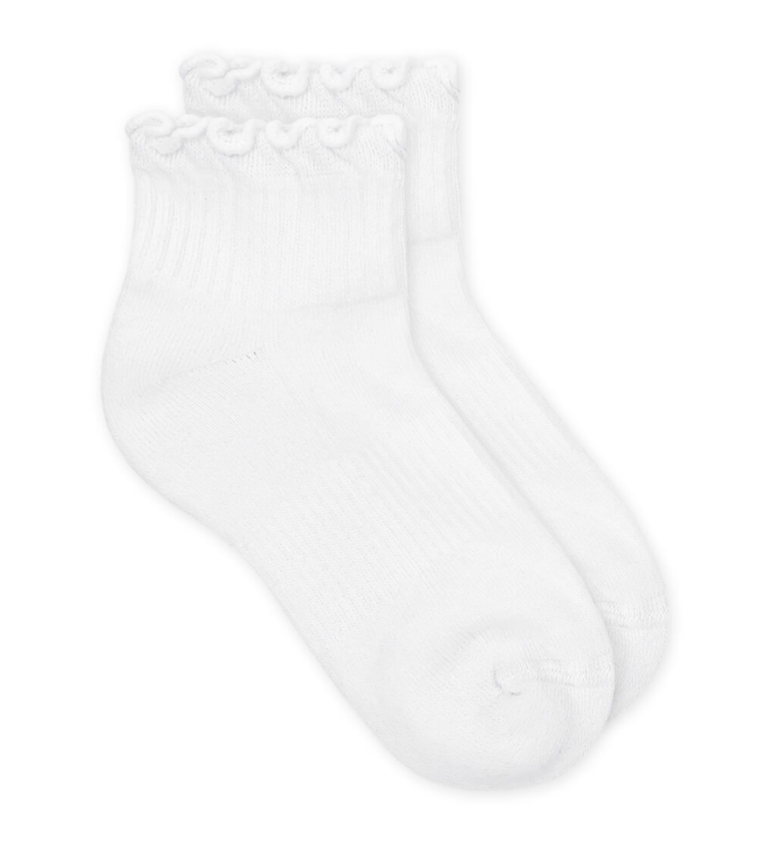 Jefferies Socks Smooth Toe Ruffle Ripple Edge Sport Quarter Socks 1 Pair