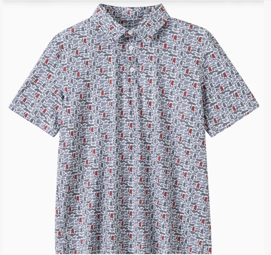 Meripex MS Camo (Bulldog) Maroon/Grey Polo