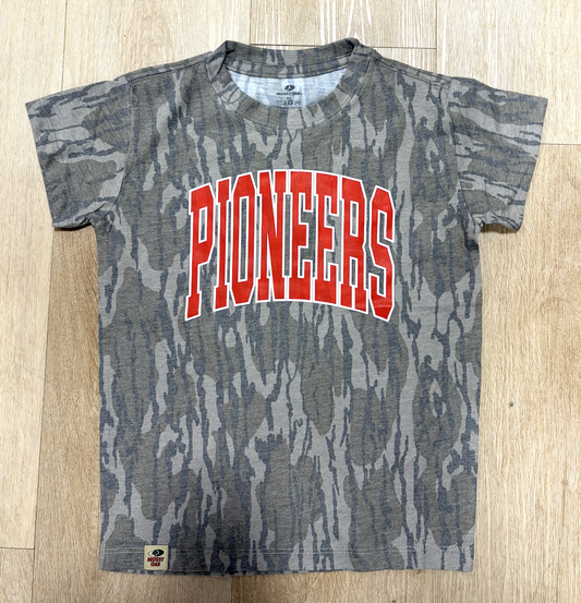 Mossy Oak Bottomland Varsity Letter Youth Shirt - Pioneers