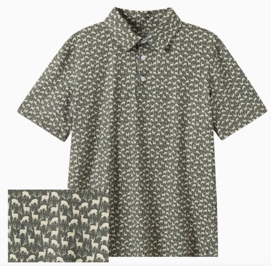 Meripex Trophy Buck Print Polo