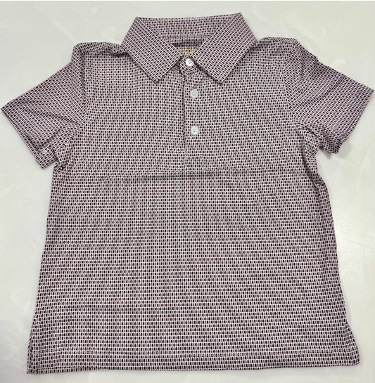 Meripex Micro MS State Outline Polo- Maroon/Grey