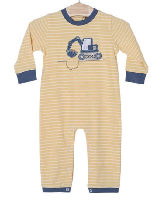 Millie Jay Excavator Boys Romper