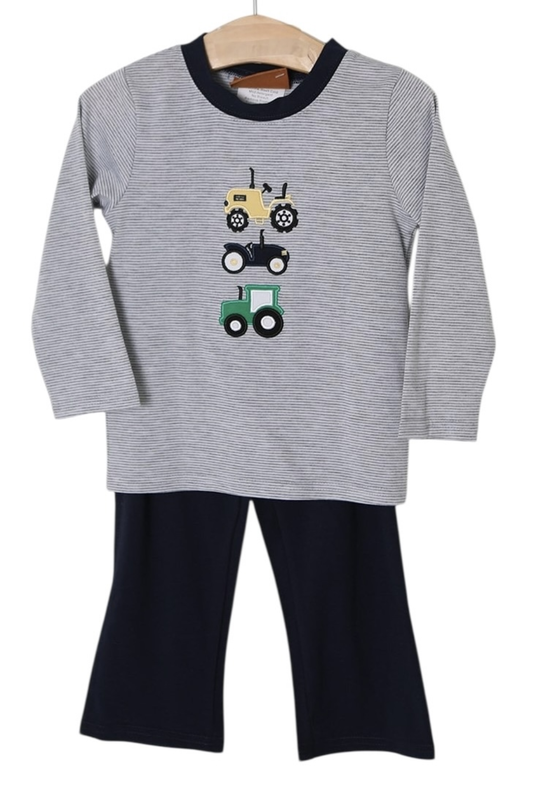 Millie Jay Tractor Trio Applique Pant Set