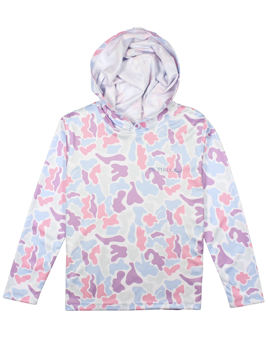 Properly Tied Girls Sportsman Hoodie Cotton Candy Camo