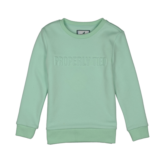 Properly Tied Girls Roxie Sweatshirt Sea Glass