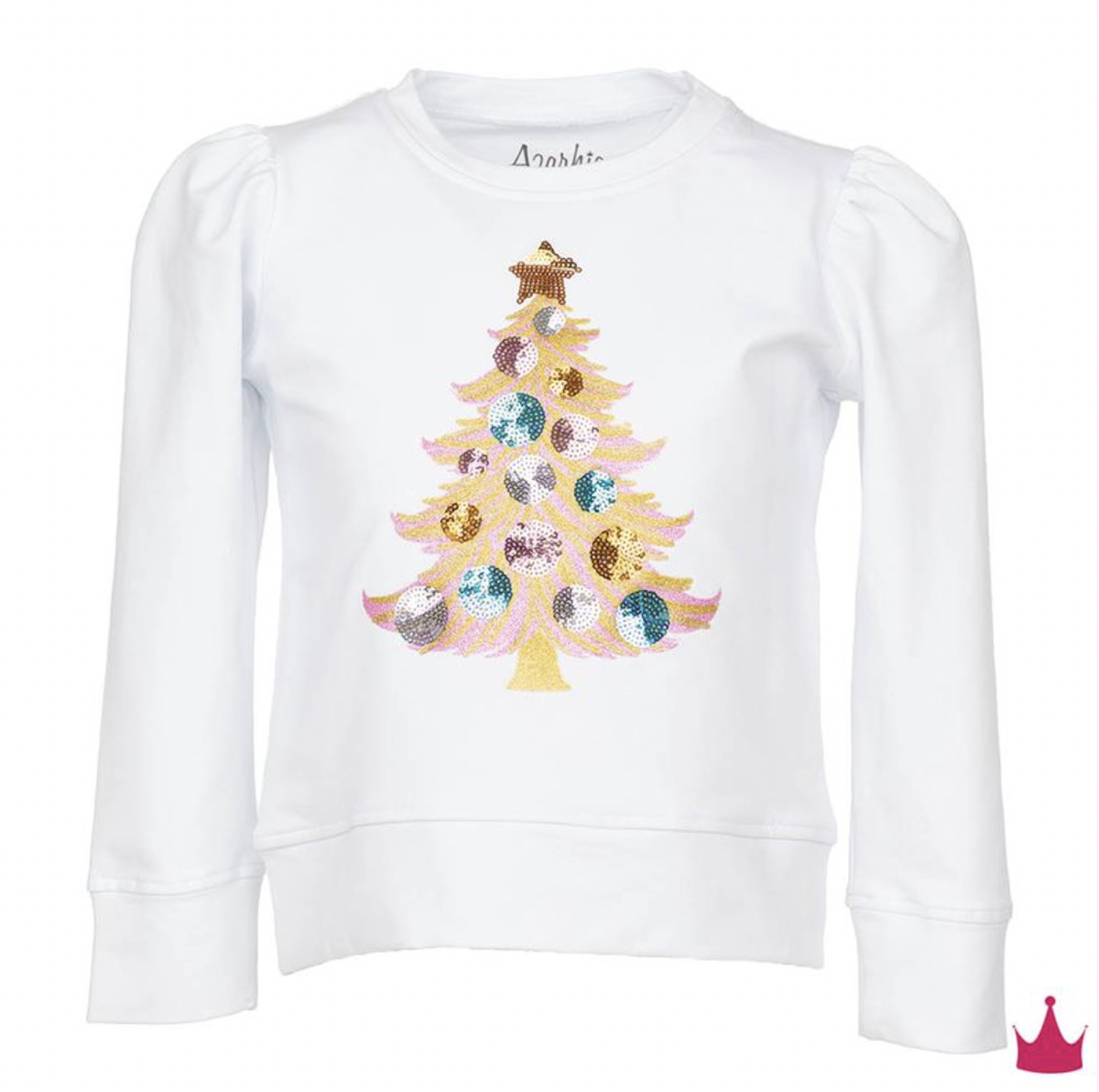 Azarhia Sequin Christmas Tree White Holly