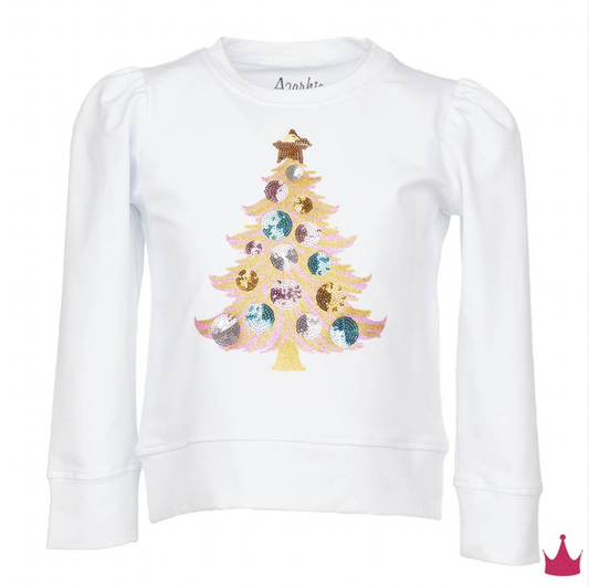 Azarhia Sequin Christmas Tree White Holly