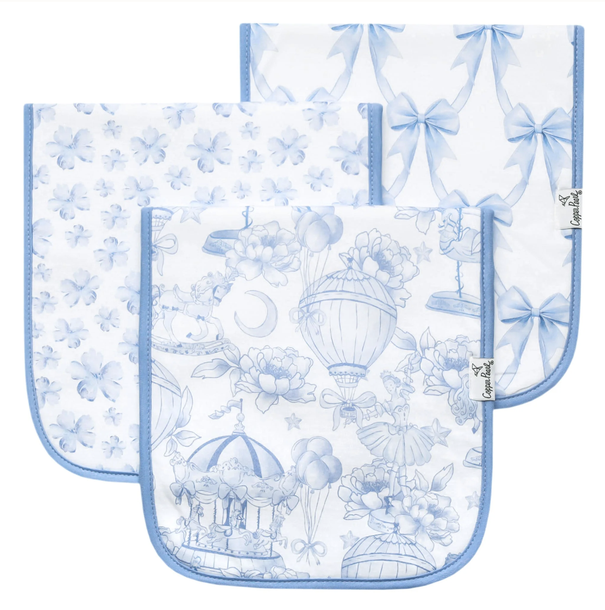 Copper Pearl Vintage Carnival Premium Burp Cloths