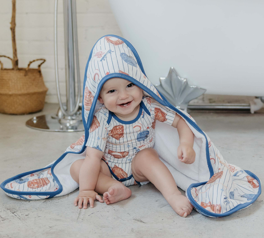 Copper Pearl All Star Premium Baby Knit Hooded Towel