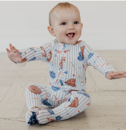 Copper Pearl All Star Zip-Up Footie Pajama