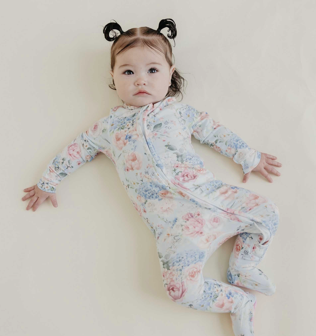 Copper Pearl Genevieve Zip-Up Footie Pajama