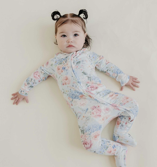 Copper Pearl Genevieve Zip-Up Footie Pajama