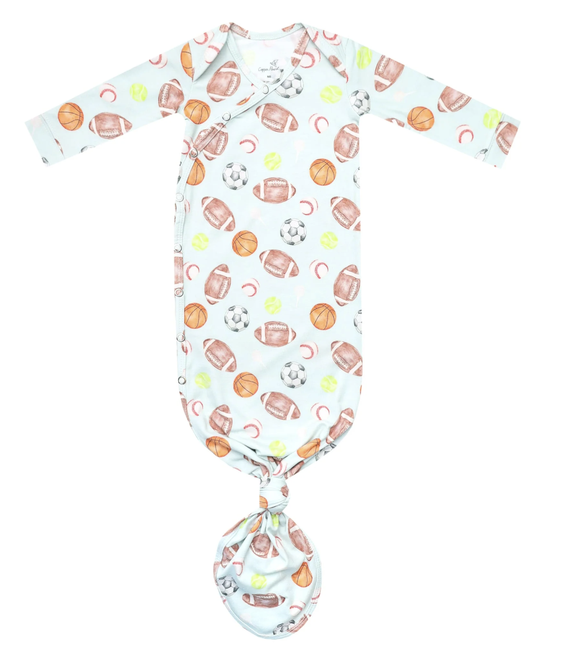Copper Pearl Sports Medley Newborn Knotted Gown