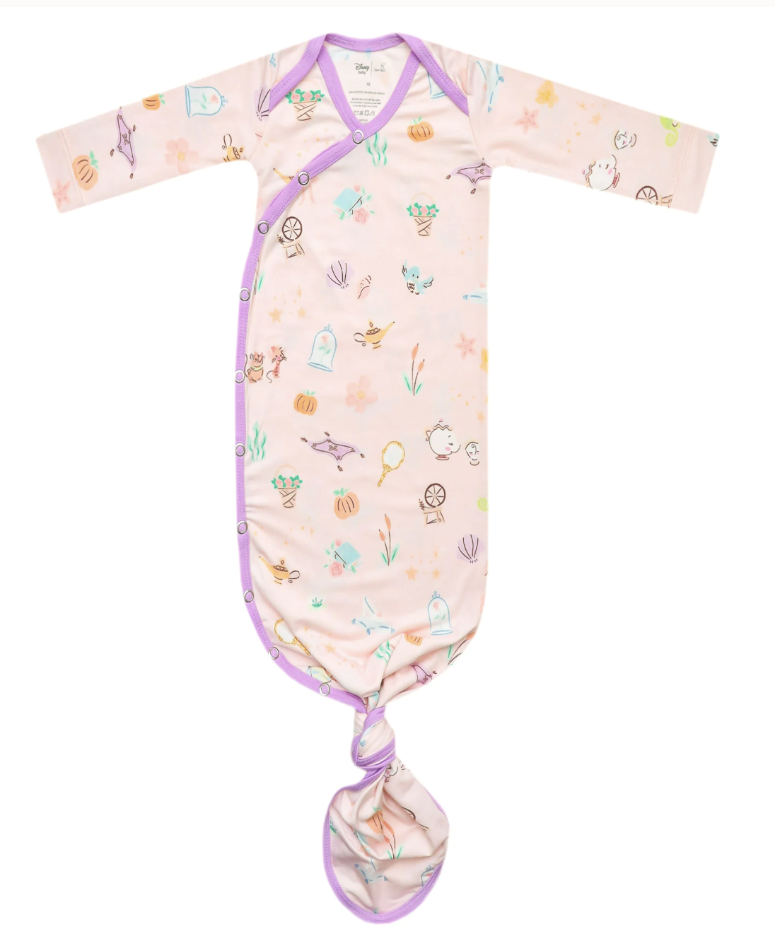 Copper Pearl Enchanted Friends Newborn Knotted Gown
