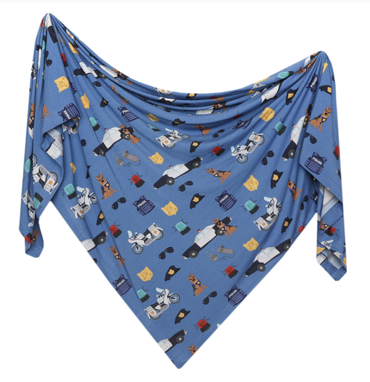 Copper Pearl Police Officer Bamboo Swaddle