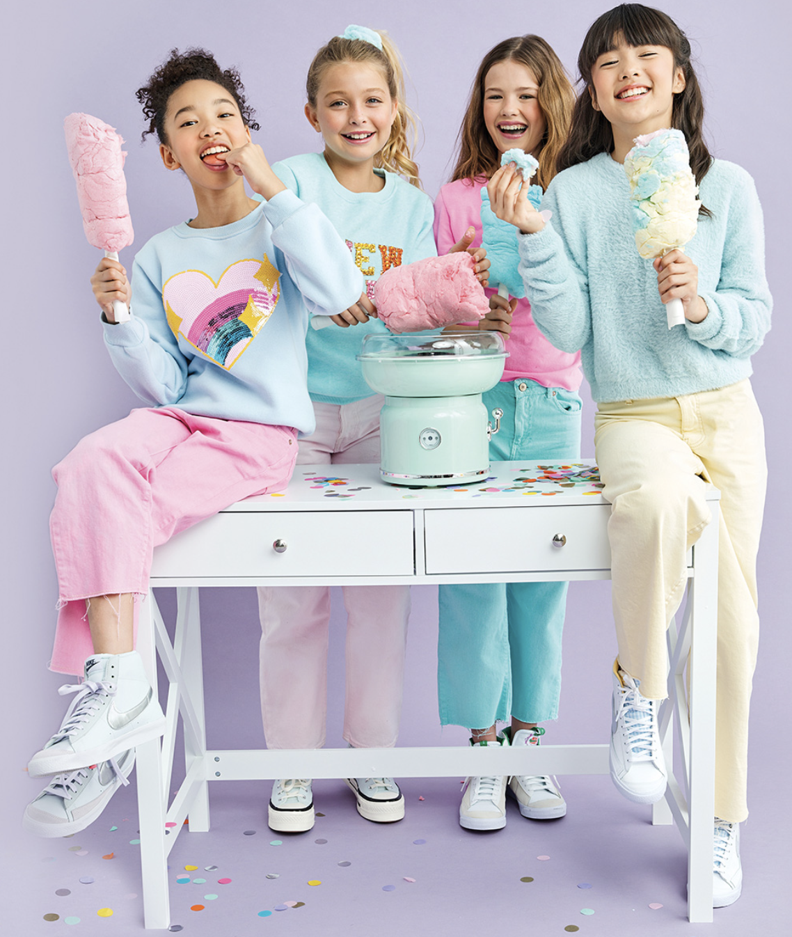 Iscream Cotton Candy Maker with 50 Printed Straws