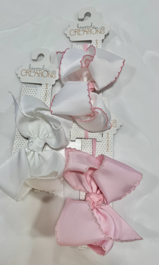 Beyond Creations 1/4" Pantyhose HDBD w/5.5" Crochet Edge Bow