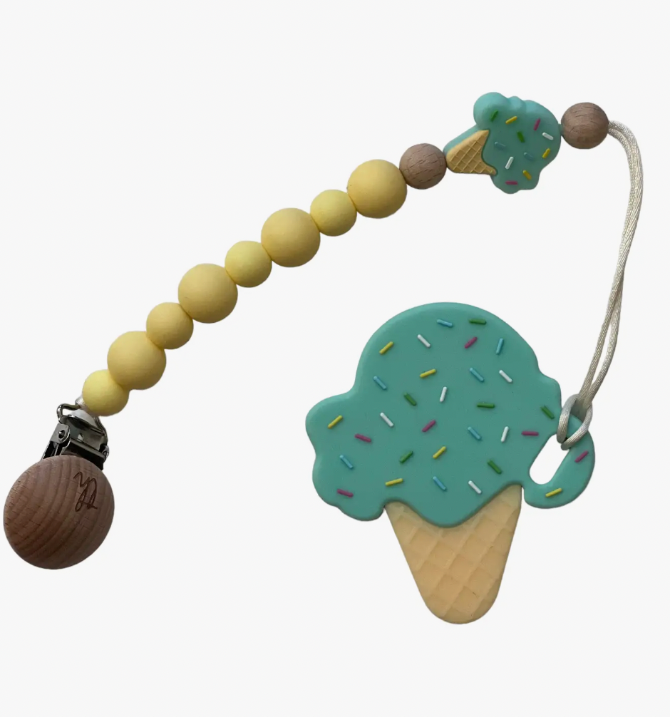 Ice Cream Teether With Clip