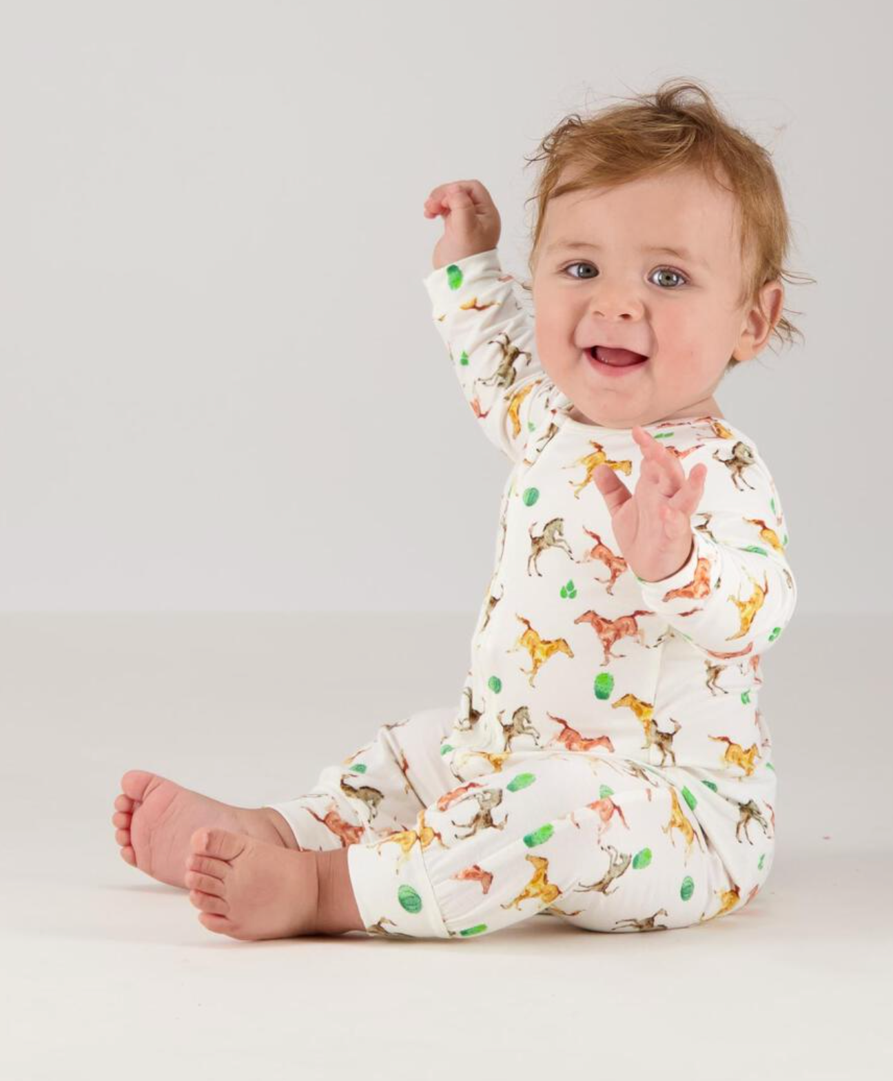 Galloping Horses Long Romper