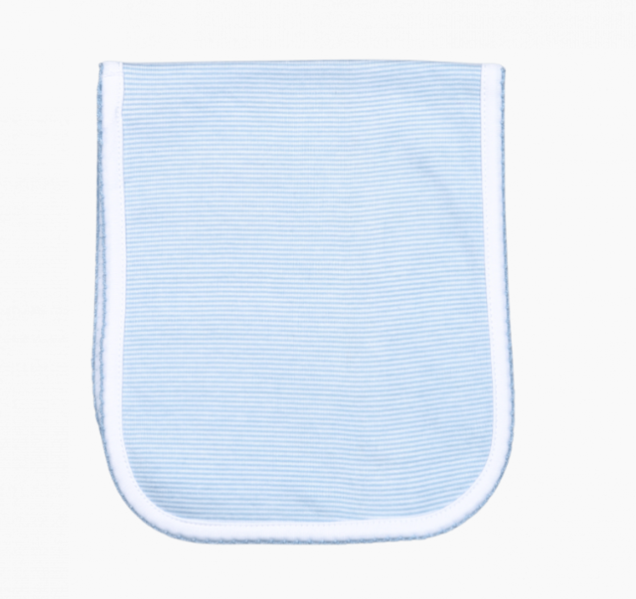 Blue Stripe Pima Burping Pad W/ Blue Trim