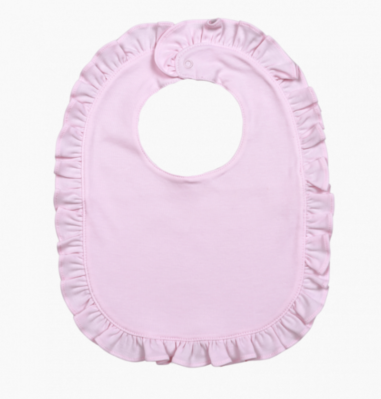 Pink Ruffle Pima Bib