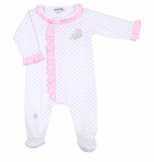 Enchanting Mermaids Emb Ruffle Footie