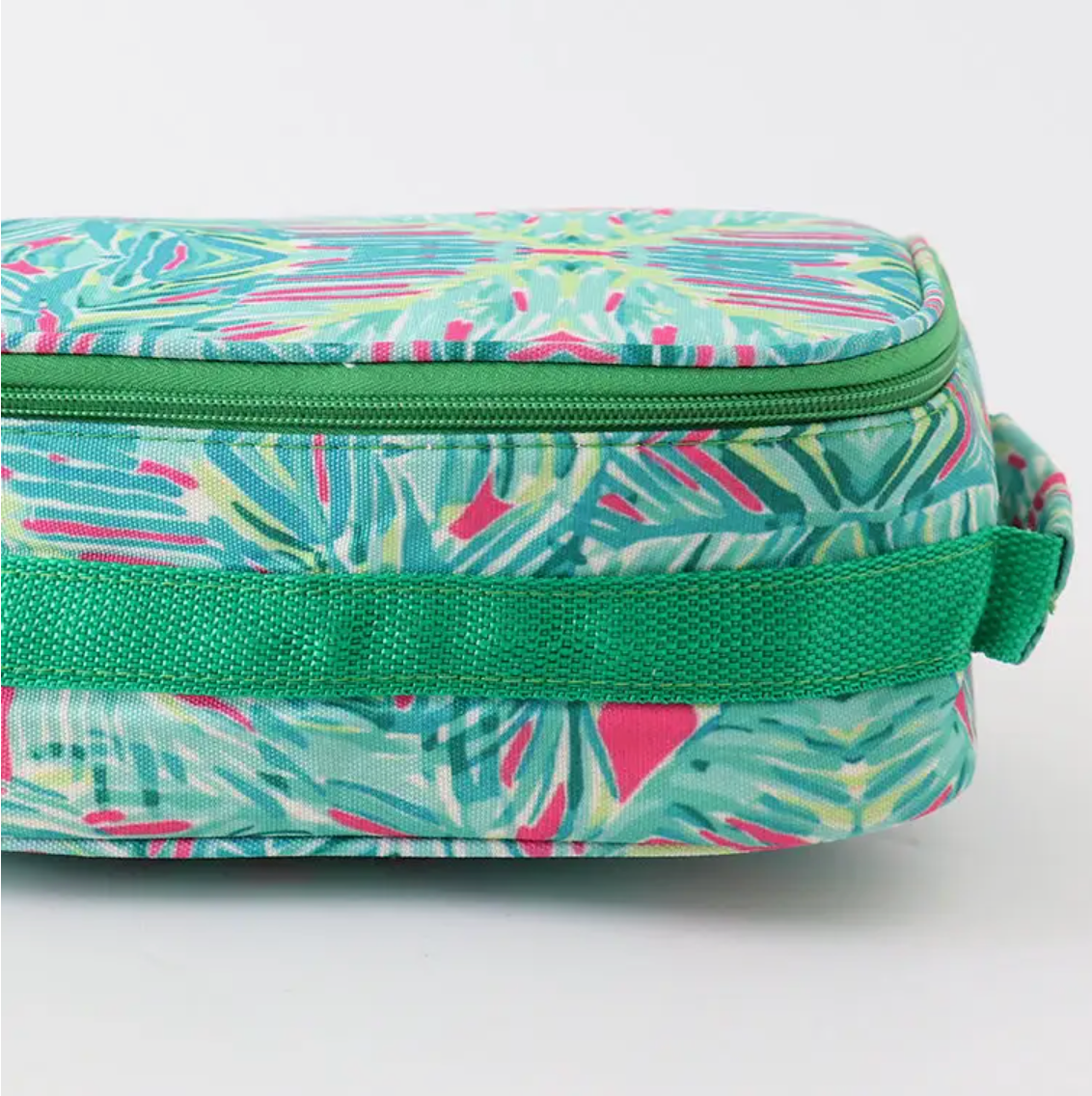 Green Lily Print Lunch Box