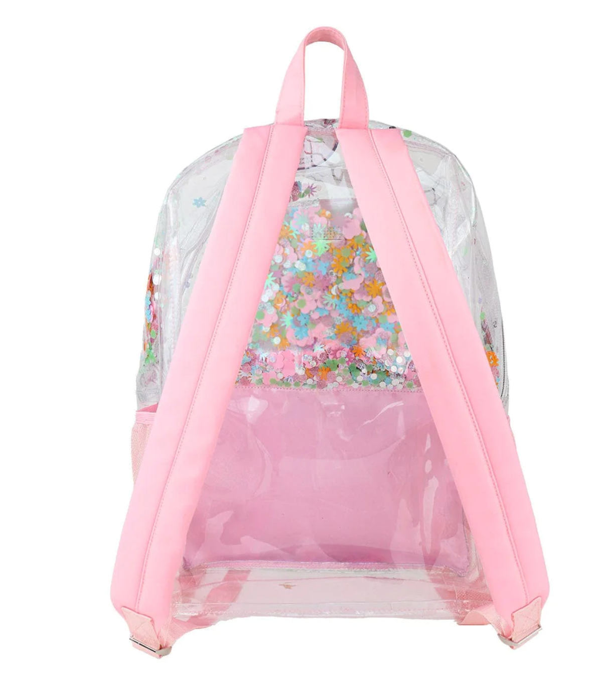 Flower Shop Confetti Clear Backpack Medium