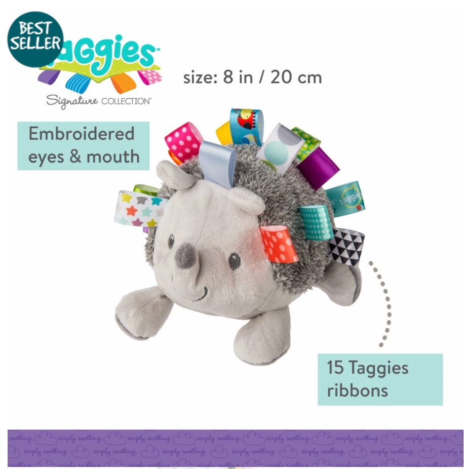 Taggies Heather Hedgehog Soft Toy