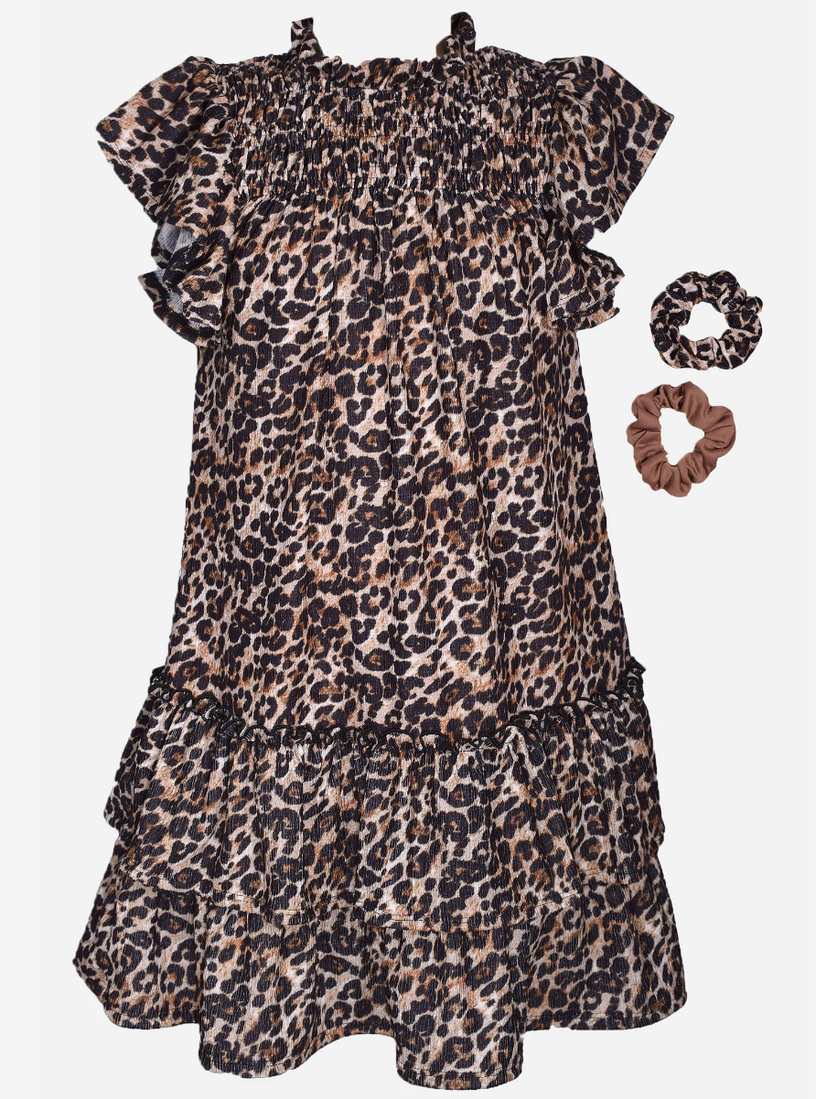 Essie Smocked Dress w/Scrunchies