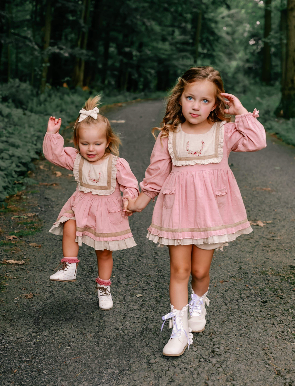 Evie's Closet Blush Swiss Dot Tunic Set