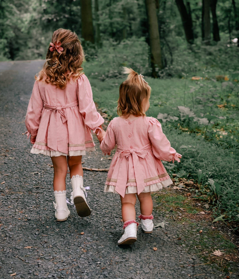 Evie's Closet Blush Swiss Dot Tunic Set