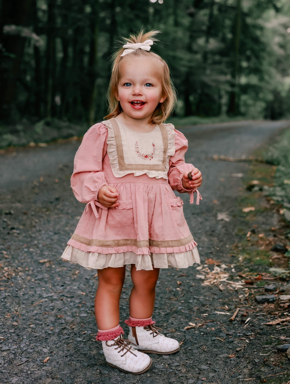 Evie's Closet Blush Swiss Dot Bubble