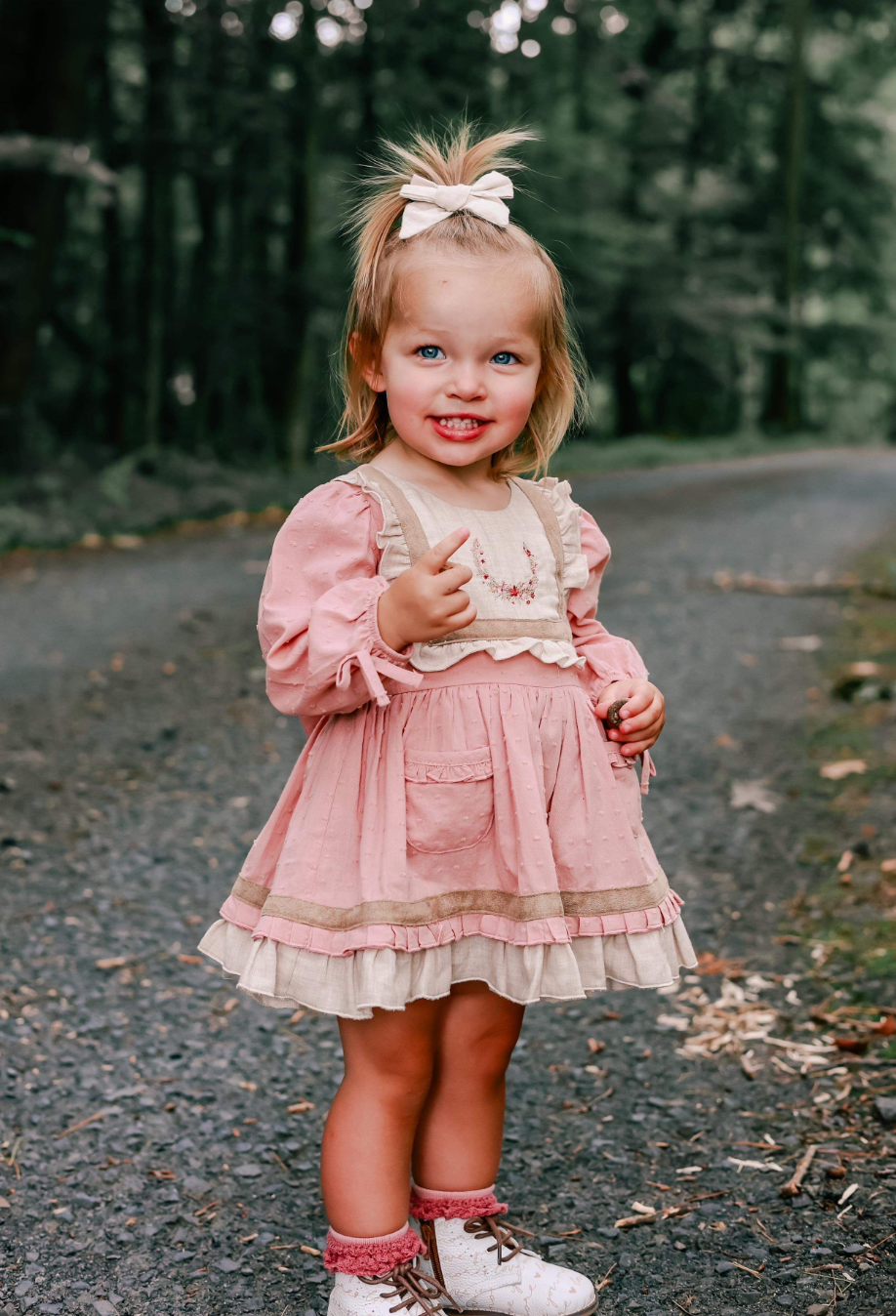 Evie's Closet Blush Swiss Dot Bubble