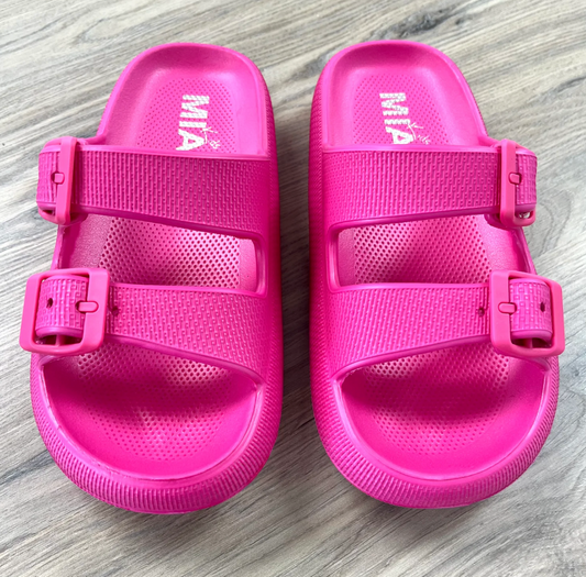 Mia Juhne Hot Pink Slide Sandal