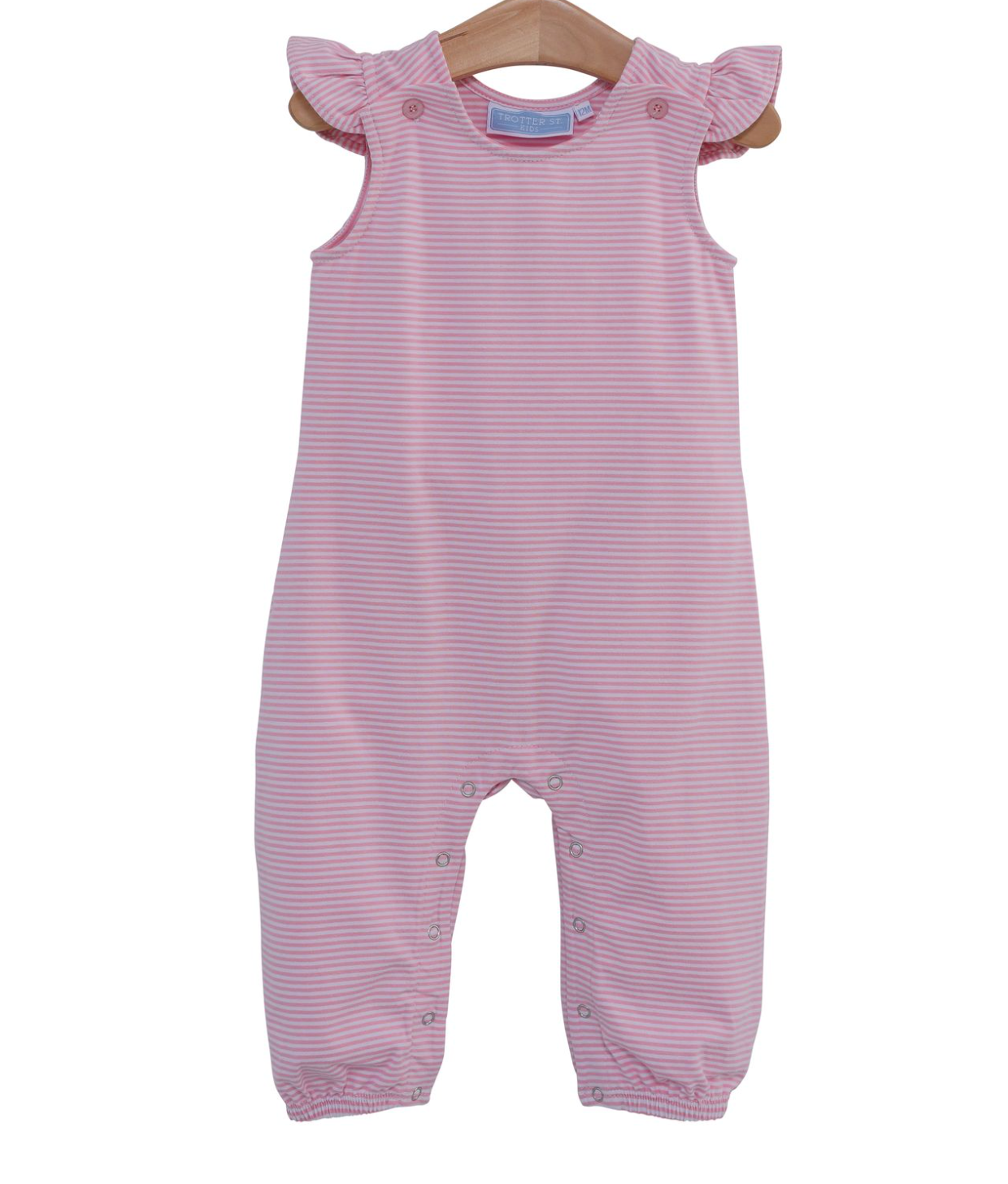 TSK Caroline Romper Light Pink Stripe