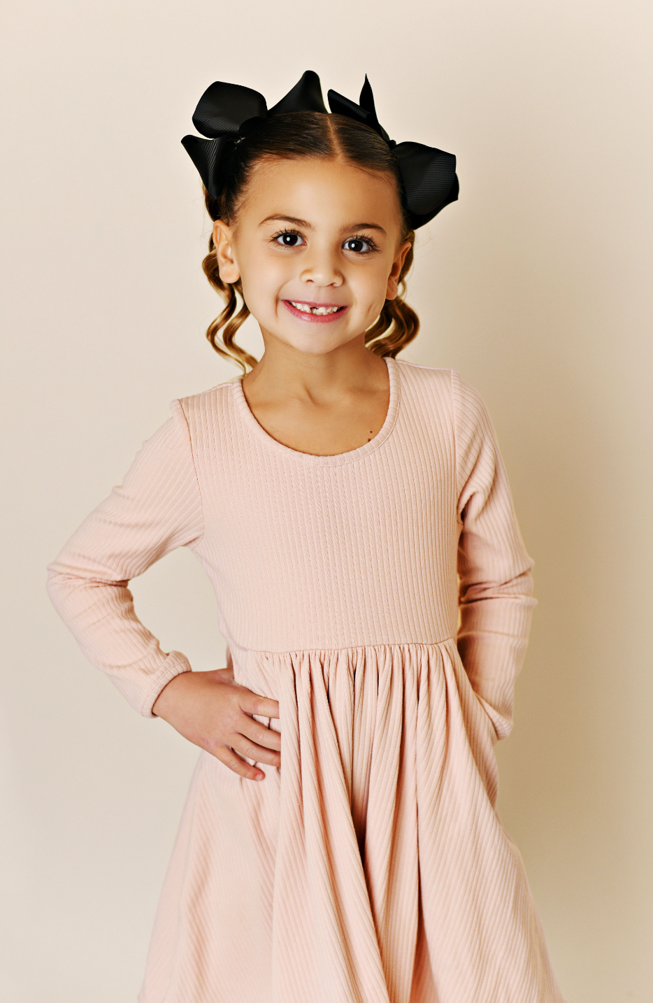 SB Mauve Ribbed Pocket Dress