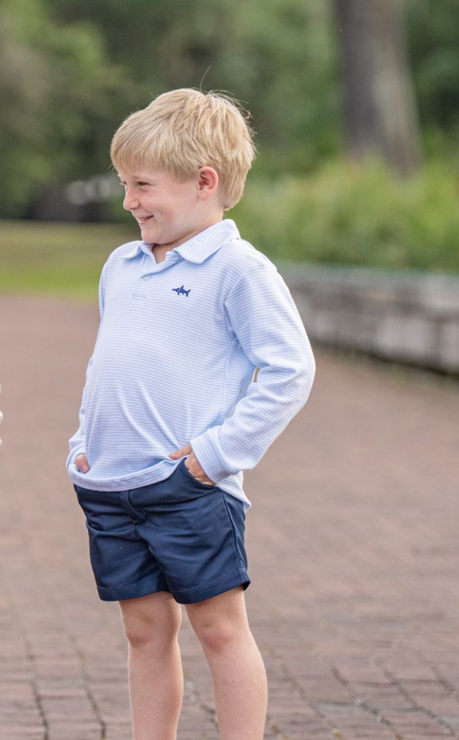 SBC Signature LS Polo Blue Stripe