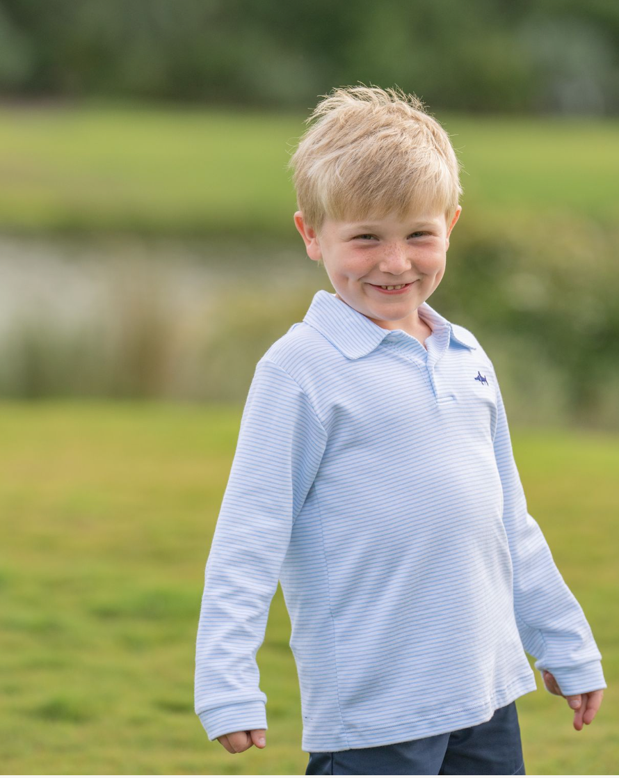 SBC Signature LS Polo Blue Stripe