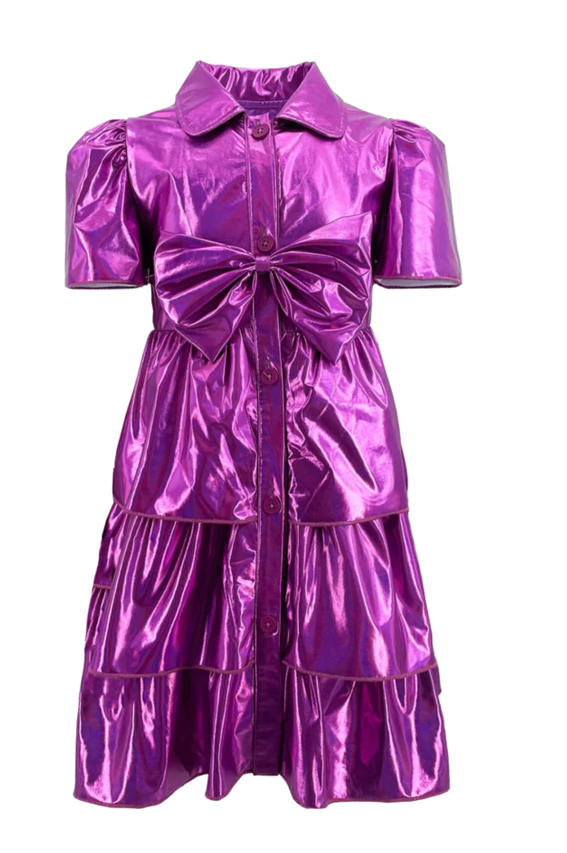 LB Iridescent Purple Bow Dress