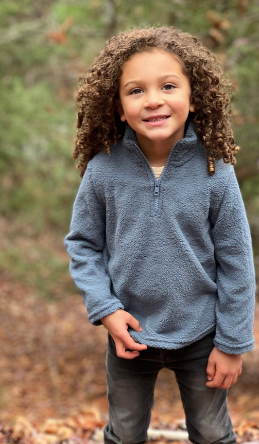 Macchu Sherpa Zip Up Blue