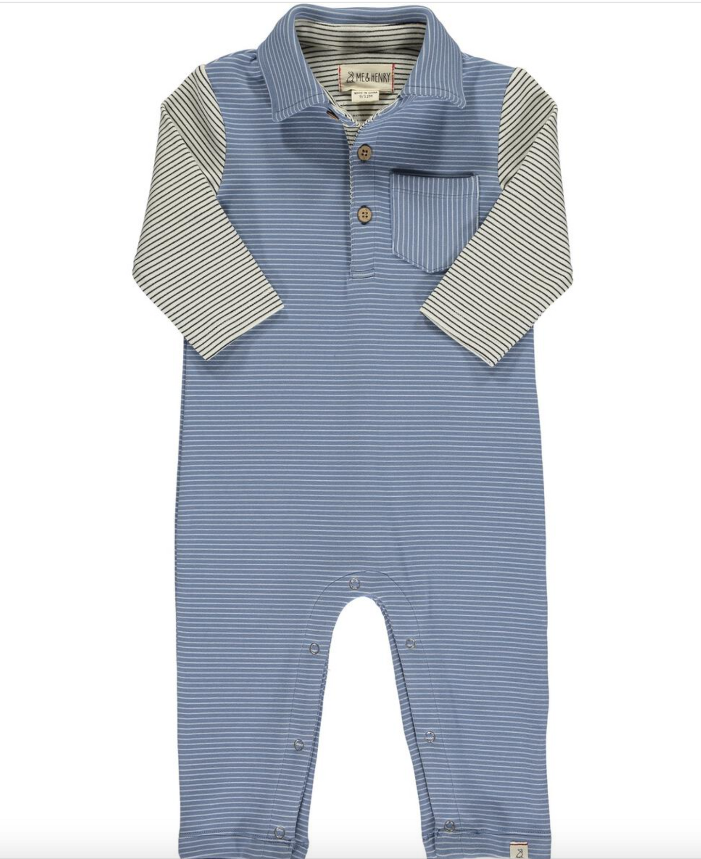 Blue/Cream Arlington Cosy Polo Romper